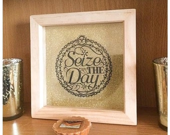 Seize the Day Cameo Paper Cut / Papercut Template - Commercial Use - Instant download.