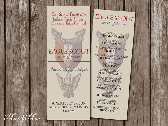 Eagle Scout Program Court Of Honor Eagle Scout Water Bottle Etsy