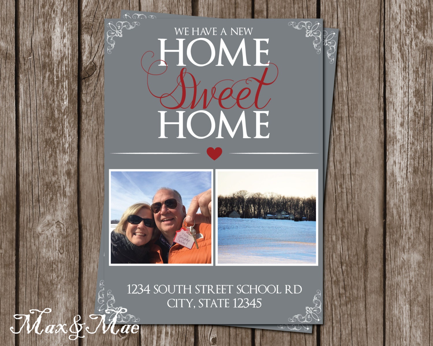 Home Sweet Home Card New Home Invitation House Warming Etsy