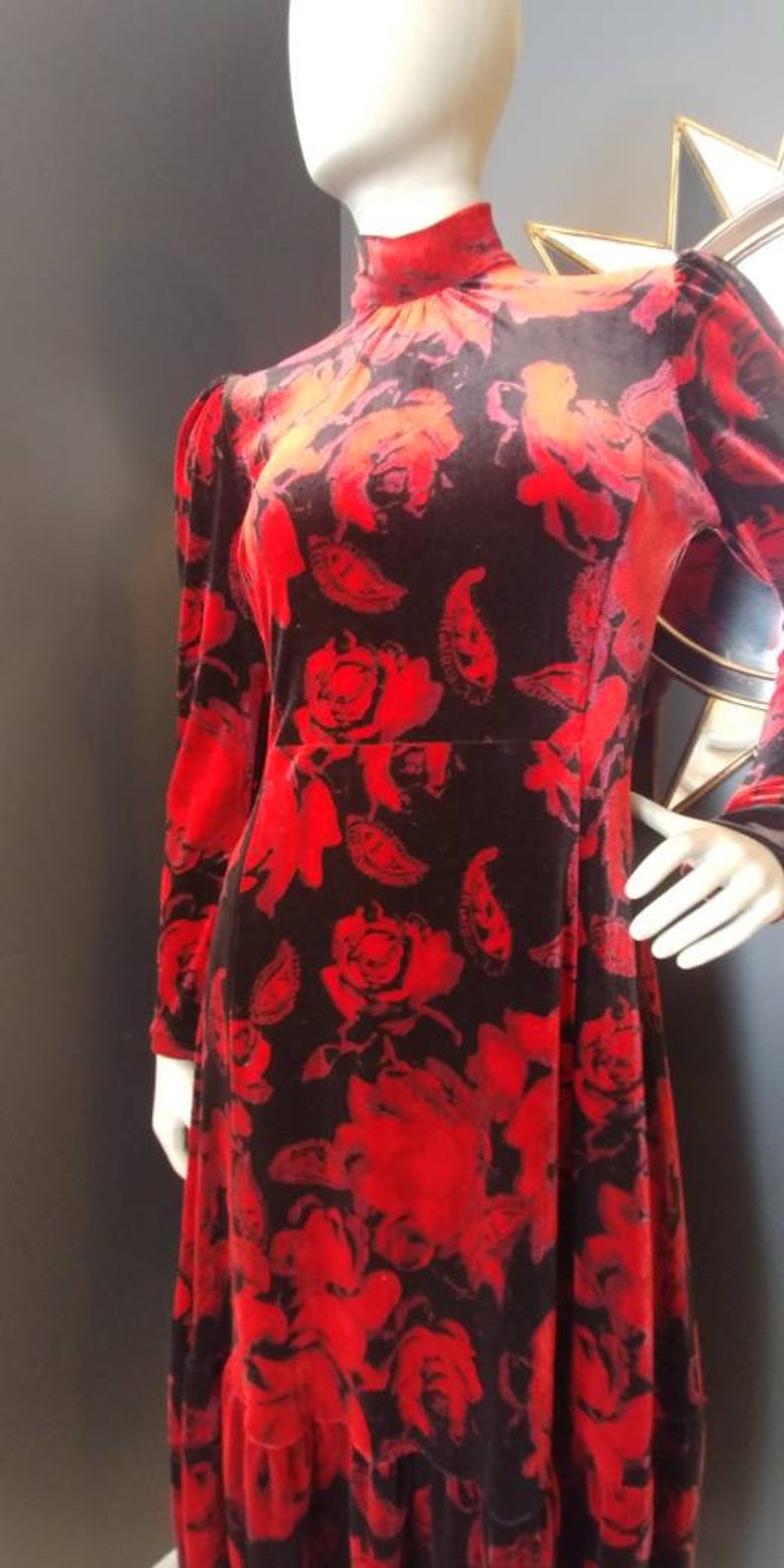 Gothic Romantic Maxi Velvet dress size L