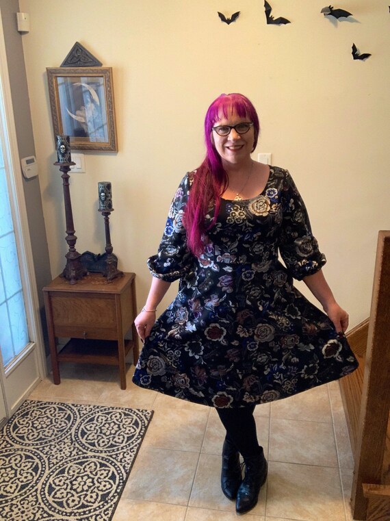 gothic floral dress