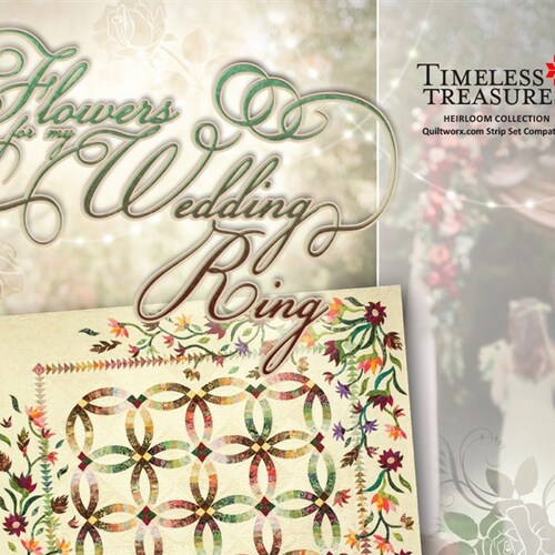 Quilt Kit for Flower for My Wedding Ring by Judy Niemeyer / Etsy