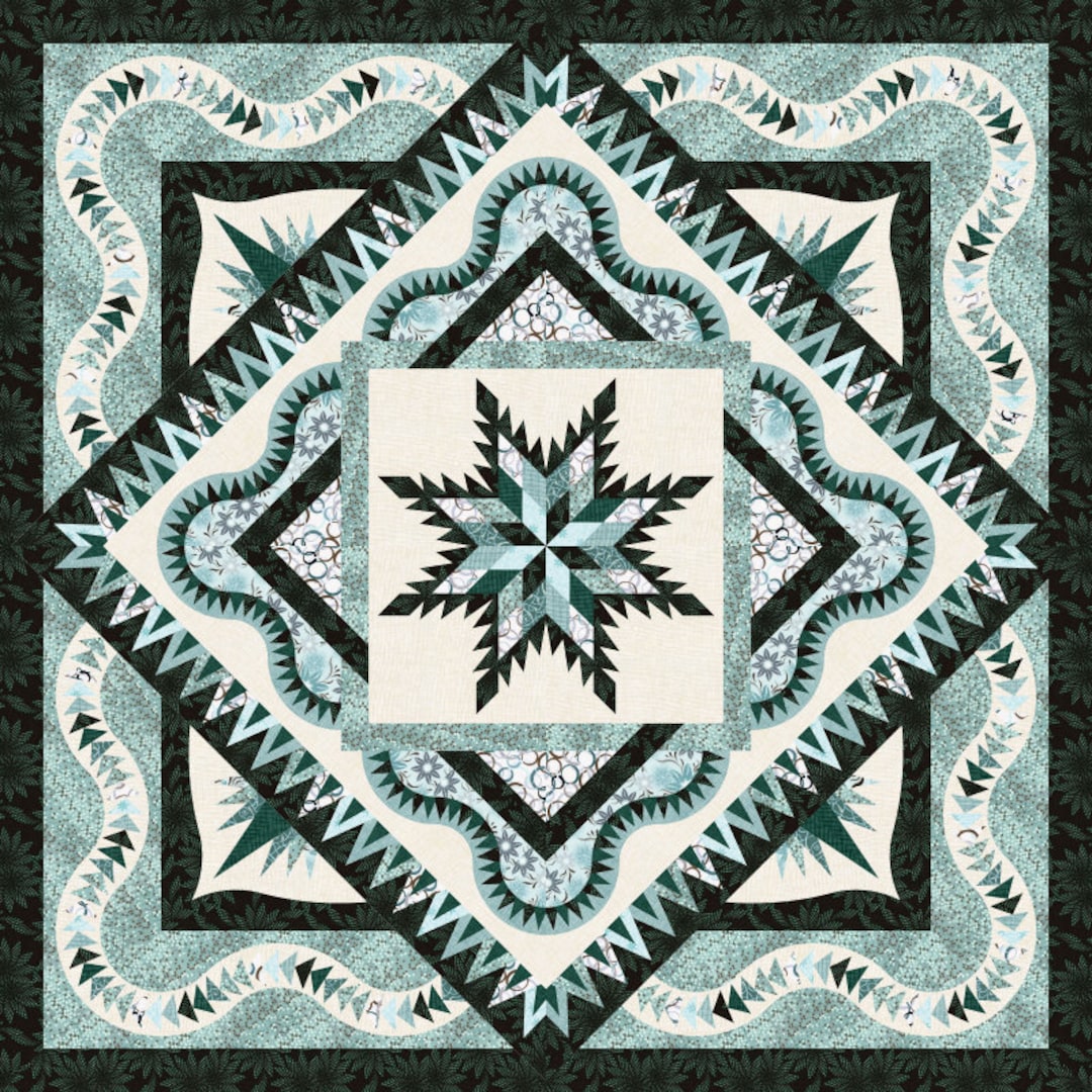 Wintergreen Quilt Kit 99x99 With Flying Geese Expansion Papers Paper