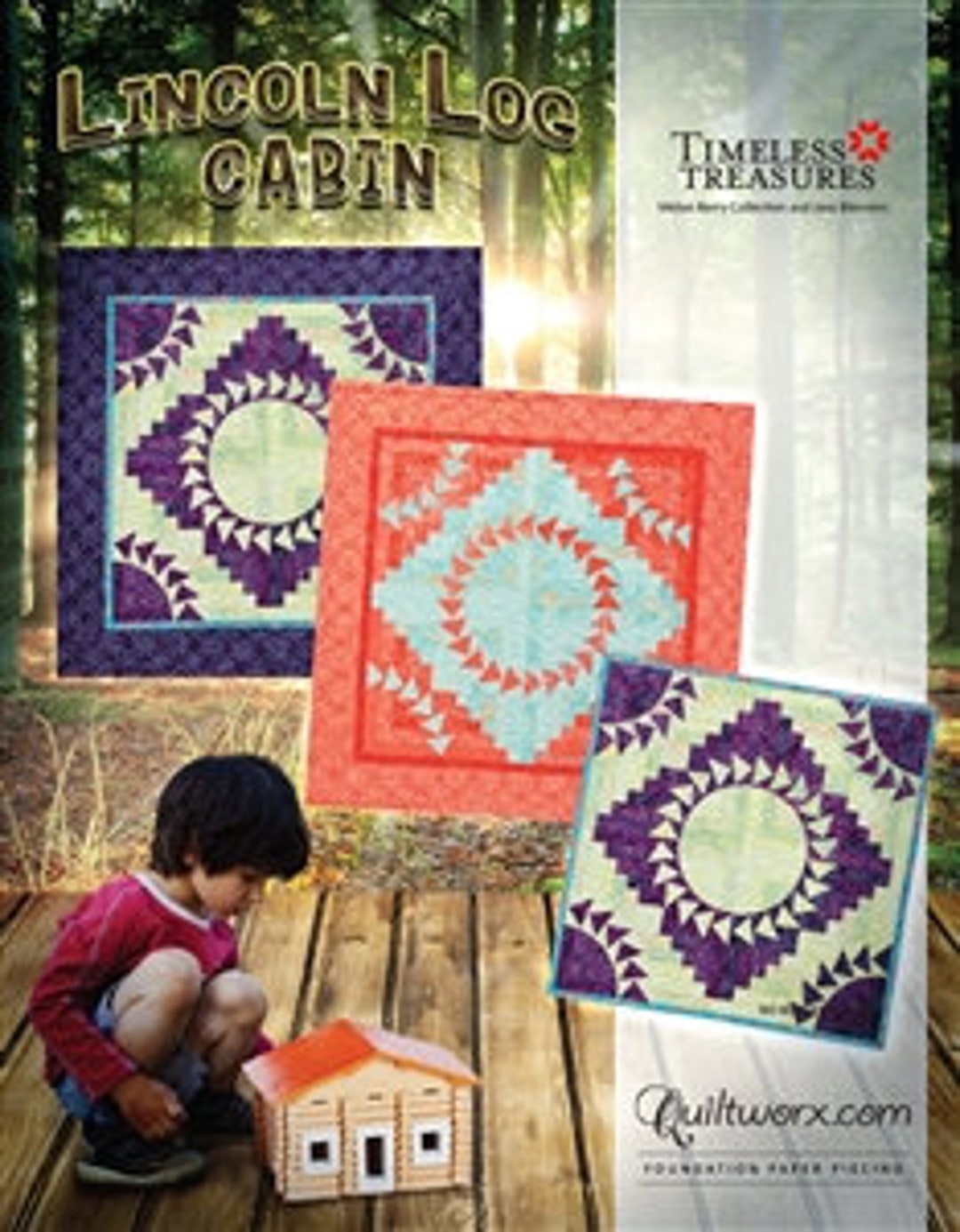 Lincoln Log Cabin Paper Piecing Pattern by Quiltworx / Judy Niemeyer ...