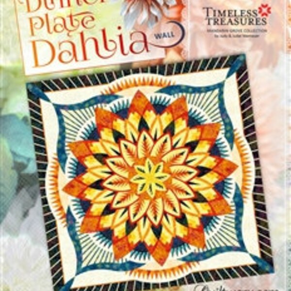 Dinner Plate Dahlia Paper Piecing pattern by Judy Niemeyer / Quiltworx  **Please see note in description.**