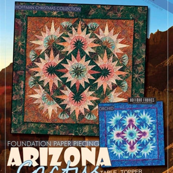 Quilt Kit for Arizona Cactus by Quiltworx in Bohemian Blues **Replica**  or your preferred colorway using Quiltster