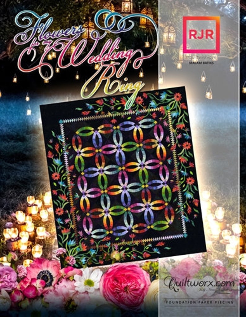 Quilt Kit for Flower for My Wedding Ring by Judy Niemeyer / Etsy