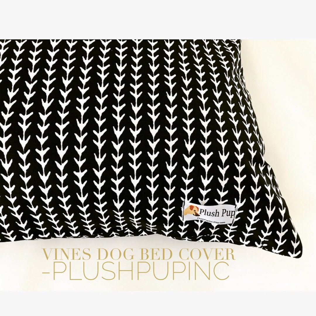 Dog Bed Cover, Black Dog Bed Cover, Designer Dog Bed, Durable Dog Bed