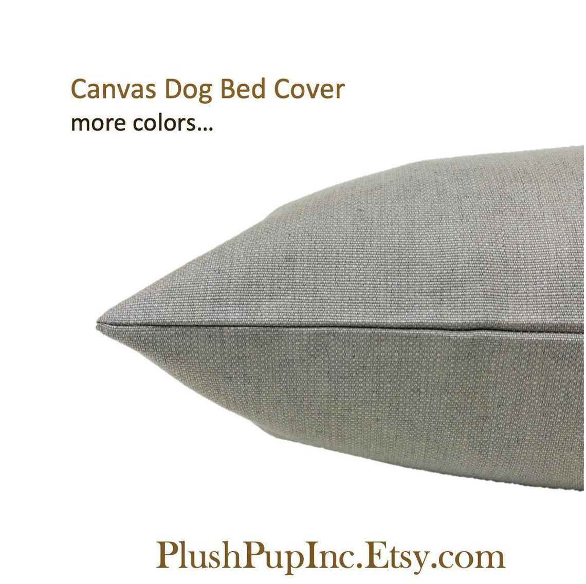 Gray Dog Bed Cover Canvas Dog Bed Duvet Solid Gray Dog Bed Etsy