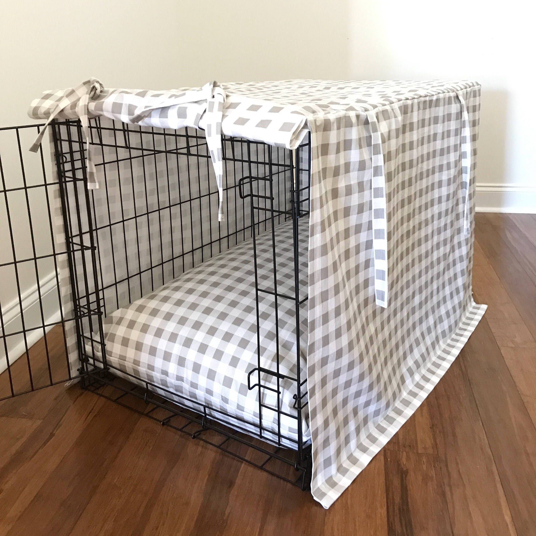 matching dog crate bed