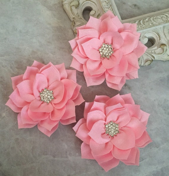 Stella Di Natale Kanzashi.Stella Di Natale Rosa Fiori Di Kanzashi Fiore Di Loto Fiori Etsy