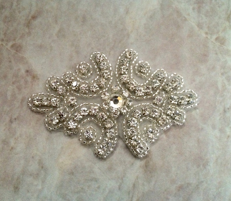 Rhinestone Applique Rhinestone Iron on Applique Iron On Etsy