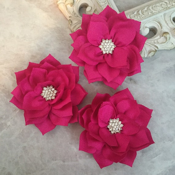 Stella Di Natale Kanzashi.Poinsettia Fucsia Kanzashi Fiori Fiore Di Loto Fiori Etsy