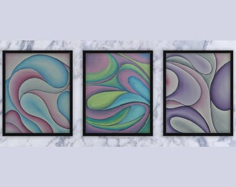 Abstract Waves III - Original Oil Painting