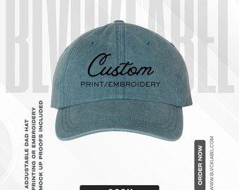 Custom Embroidered Teal Dad hat - your logo here - Bridesmaids cap - One size fits most
