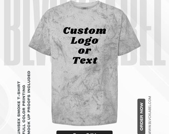 Custom Heavyweight Smoke T-Shirt - Custom Text Shirts -  Your Logo Printed - Team Shirts - DTF Printing - Personalized Shirt - Custom Logo