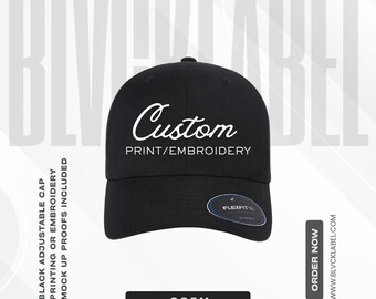 Custom Adjustable Cap  - custom printing - embroidered hat - custom embroidery - personalize gifts - your logo here - baseball cap