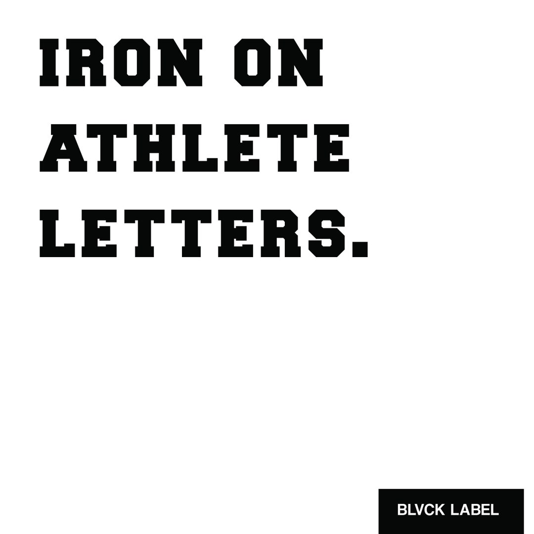 DIY HTV Athlete Letters - Lettering - Black - Heat Transfer Vinyl ...