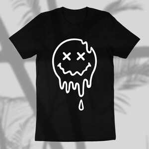 Melted Face T-shirt - Drippy Face tank top - face melting  - drippy face -  Face Tee - Groovy Shirt Design - Happy tank