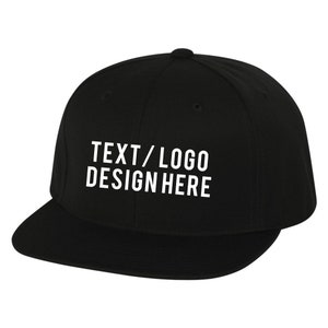 Custom Classic Snapback - 6 panel hat - your text here - custom logo prints - custom embroidery - full color printing - personalized gifts