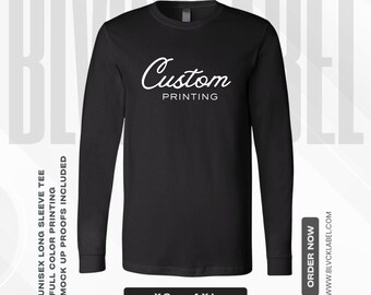 Custom Long Sleeve Tee - Jersey Long Sleeve shirt - Your Custom Logo Shirt - Custom T-shirt - Unisex - Your Logo here