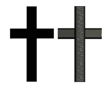 2.5" Simple Cross Embroidery Design: DST & PES File (Digital Download)