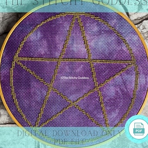 Pentagram Cross Stitch Pattern