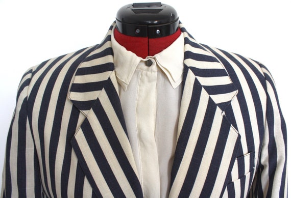 Striped 1980s Blazer
