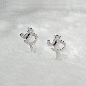 Custom Initials Cufflinks,Father&#39;s Day Gift,Letter Cufflinks,Personalized Wedding Cufflinks,Groom Wedding Date Cufflinks,Best Gift for Him