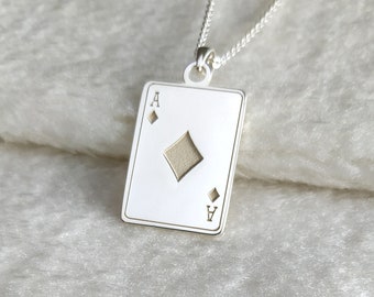 Ace of Diamonds,Ace of Hearts,Queen of Hearts Nekclace,Jack of Hearts Necklace,Playing Cards Neklace,King of Hearts Necklace,Men Jewelry