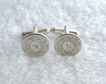 Boutons de manchette symbole personnalisés, boutons de manchette logo mariage, boutons de manchette mariage personnalisés, boutons de manchette mariage marié, cadeau de mariage marié, boutons de manchette gravés