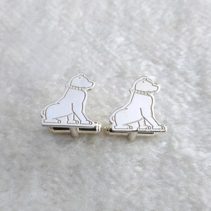 Custom Pet Cufflinks,Silver Dog Cufflinks,Dog Cufflinks,Personalized Pet cufflinks,Dog lover Jewelry,Best Cute Gift,Pet or Memorial Gift
