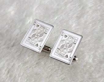 King of Hearts Cufflinks,Ace of Clubs Cufflinks,Joker Cufflinks,Ace of Diamonds Cufflinks,Playing Cards cufflinks,Jack of Hearts Cufflinks