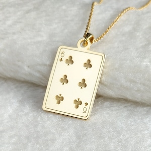Six of Clubs-ketting, ketting vijf harten, diamanten aas, Jack of Diamonds-ketting, Three of Clubs-ketting, elke pokerketting