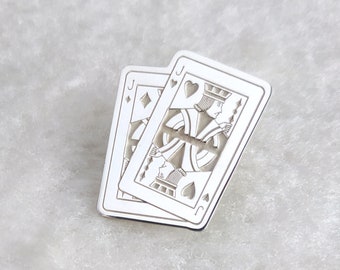 Herz-Jack Anstecknadeln, Benutzerdefinierte Spielkarten Anstecknadeln, Herzkönigin Anstecknadeln, Geschenk für Ihn