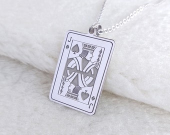 Jack of Spades Necklace,Seven of Hearts Necklace,Nine of Hearts Necklace,Jack of Hearts Necklace,Poker Necklace,Queen of Hearts Nekclace