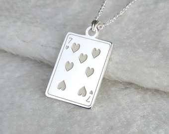 Seven of Hearts Necklace,Nine of Hearts Necklace,Jack of Hearts Necklace,Poker Necklace,Queen of Hearts Nekclace,King of Hearts Necklace