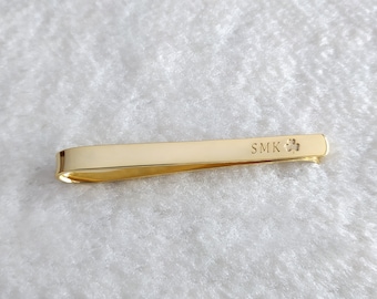 Initials Shamrock Tie Clip,Good Luck Tie Clip,Name Shamrock Tie Clip,Shamrock Tie Clip,Seamróg Tie Clip,Semair Tie Clip,Father's Day Gift