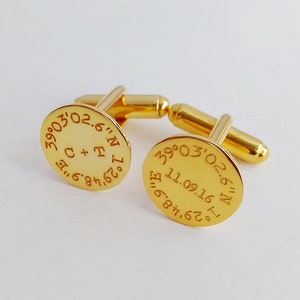 Coordinates Cufflinks,Personalized Groom Wedding Cufflinks,Custom Latitude Longitude Cufflinks,Anniversary Date Cufflinks,Groom Wedding Gift