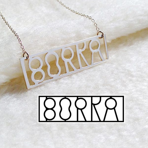 Custom BORKA Symbol Necklace,Custom Special Jewelry,Personalized Shatter Boy Necklace,Custom Logo Necklace,Best Gift For Girl,Christmas Gift