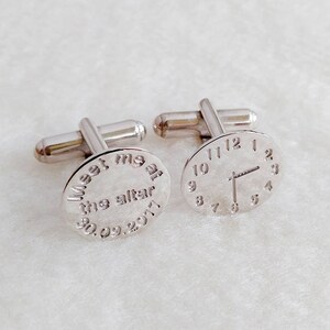 Meet me at the altar Time Clock Cufflinks,Meet Me at the Altar Cufflinks,Personalized Wedding Cufflinks,Groom Cufflinks,Gift for Him