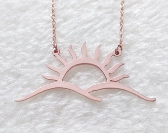 New Date Necklace,Sunburst necklace,Sun Necklace,Sunrise Necklace,Custom Symbol Necklace,Shatter Boys Necklace,Custom Special Jewelry