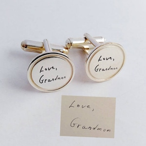 Signature Cufflinks,Handwriting Wedding Cufflinks,Personalized Handwriting Cufflinks,Handwritten Groom Cufflink,Father of the Groom