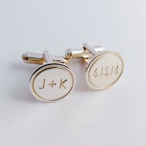 Personalized Wedding Cufflinks,Groom Wedding Cufflinks,Date and Initials Cufflinks,Engraved CuffLinks,Elegant Monogrammed Cufflinks