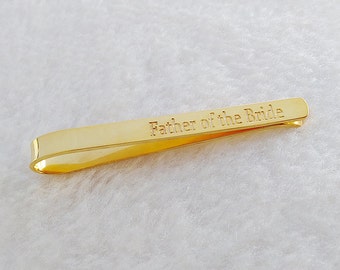Father Of The Bride Tie Clip,Personalized tie clip,Wedding Tie Clip,Groom Wedding Tie Clip,Engraved Boss Gift Ideas,Father's Day Gift