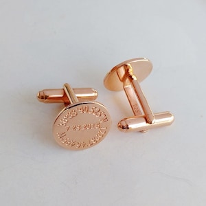 Personalized Coordinates Wedding Cufflinks,Engraved Latitude longitude Cufflinks,Anniversary Date Cufflinks,Groom Wedding Gift