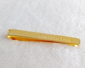 Father Of The Groom Tie Clip,Father Of The Bride Tie Clip,Personalized Wedding Tie Clip,Groom Gift from Bride,Father's Day Gift