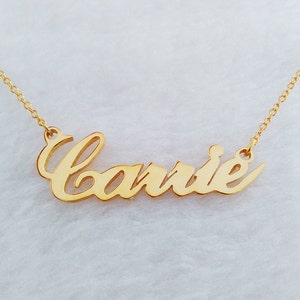 Personalized Name Necklace,Sex and City Name Jewelry,Custom Carrie Name Necklace,Carrie Style Name Necklace Gold,Christmas Gift image 1