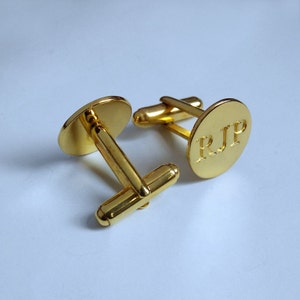 Gold Wedding CuffLinks,Initials Date CuffLinks,Engraved Gold CuffLinks,Gold Men CuffLinks,Gift for Fathers Day