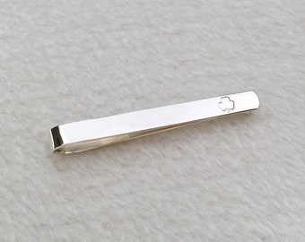 Personalized Shamrock Tie Clip,Wedding Tie Clip,Groom Wedding Tie Clip,Groom Gift from Bride,Engraved Boss Gift Ideas,Father's Day Gift